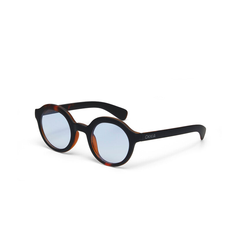 Lauro Havana black - Lente azul degradado
