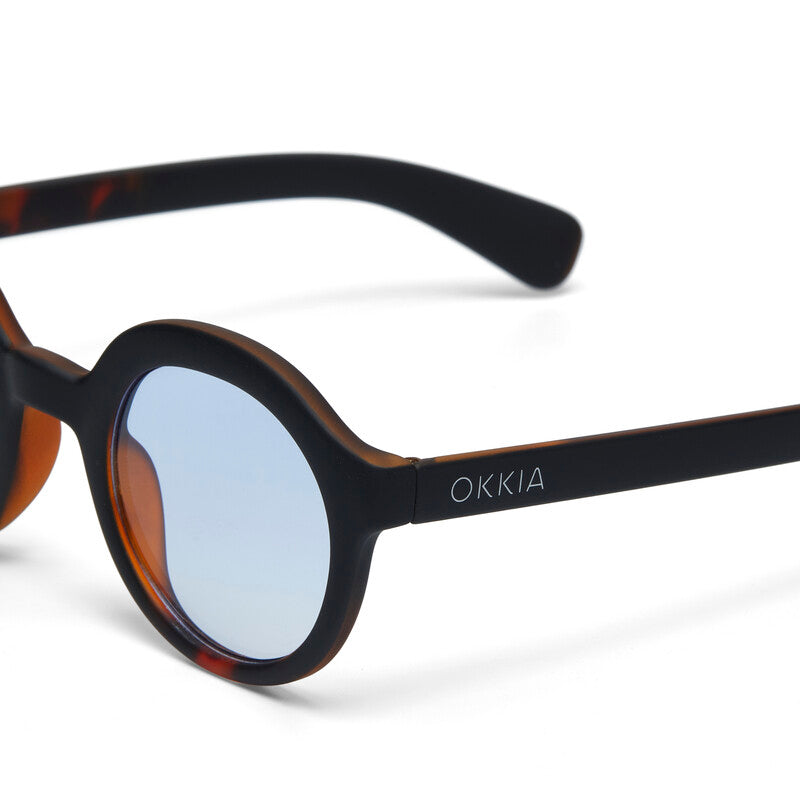 Lauro Havana black - Lente azul degradado